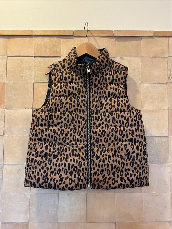 J. Crew Other - J Crew Puffer Vest Leopard Print Size M